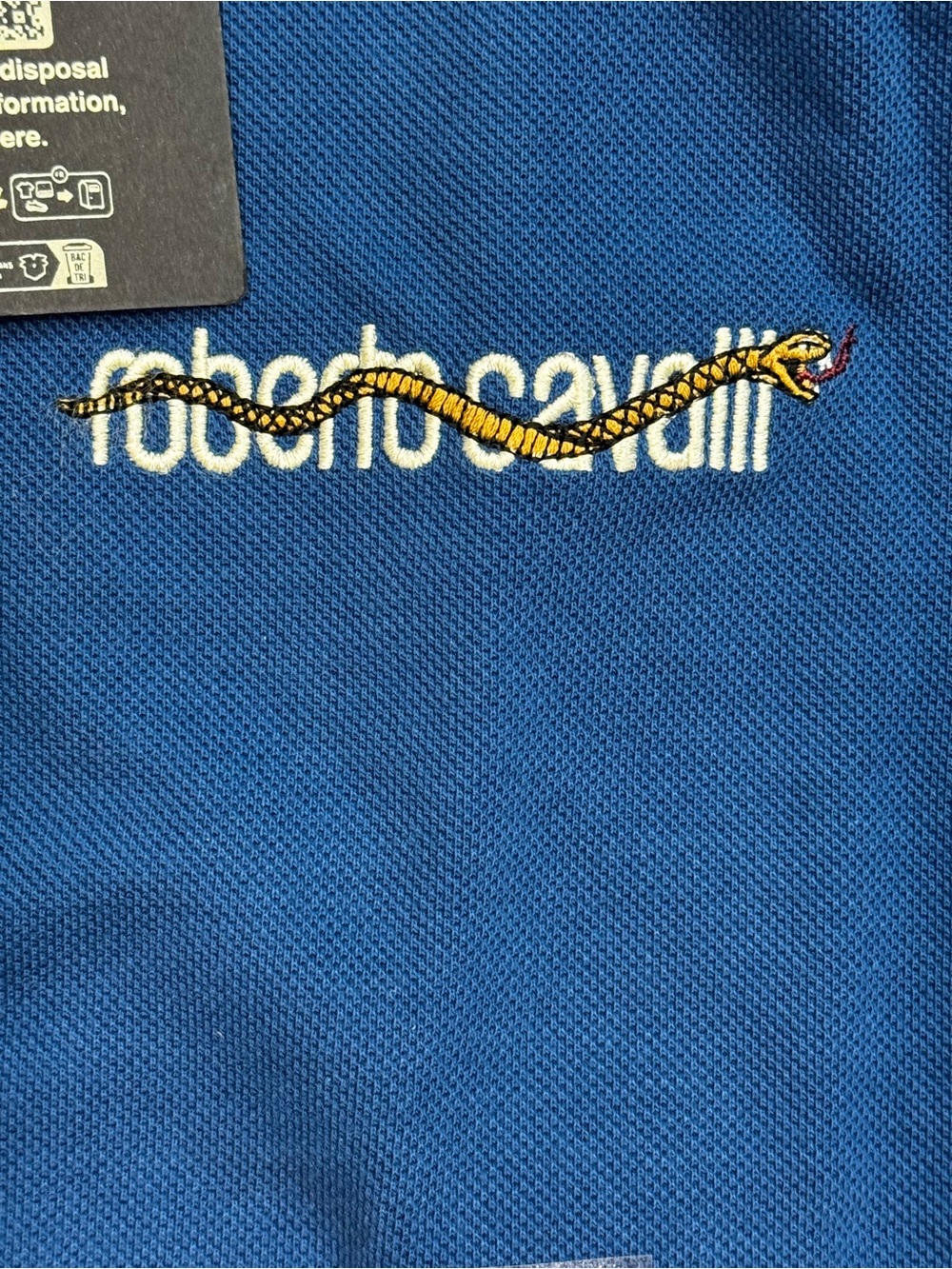 ✨ NWT Roberto Cavalli Blue Polo  ✨ - Picture 5 of 5